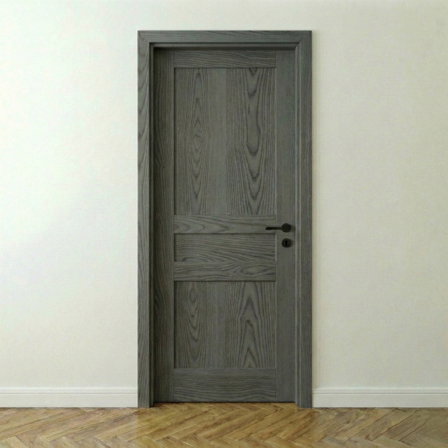 Design-Innentür Kontur 1 aus Esche graphit – überfälzt nach Maß