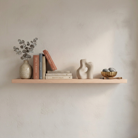 Schwebendes Wandregal Buche furniert