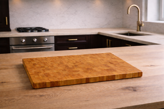 Stirnholz-Schneidebrett aus Eiche Massivholz