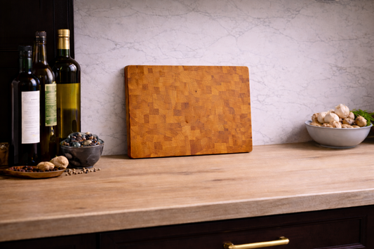 Stirnholz-Schneidebrett aus Eiche Massivholz