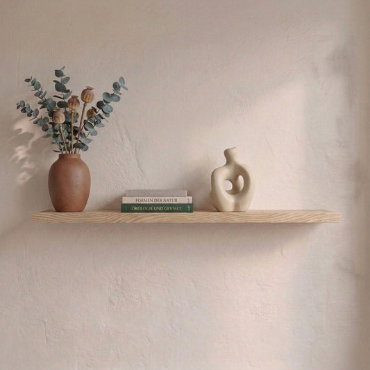 Schwebendes Wandregal Esche furniert