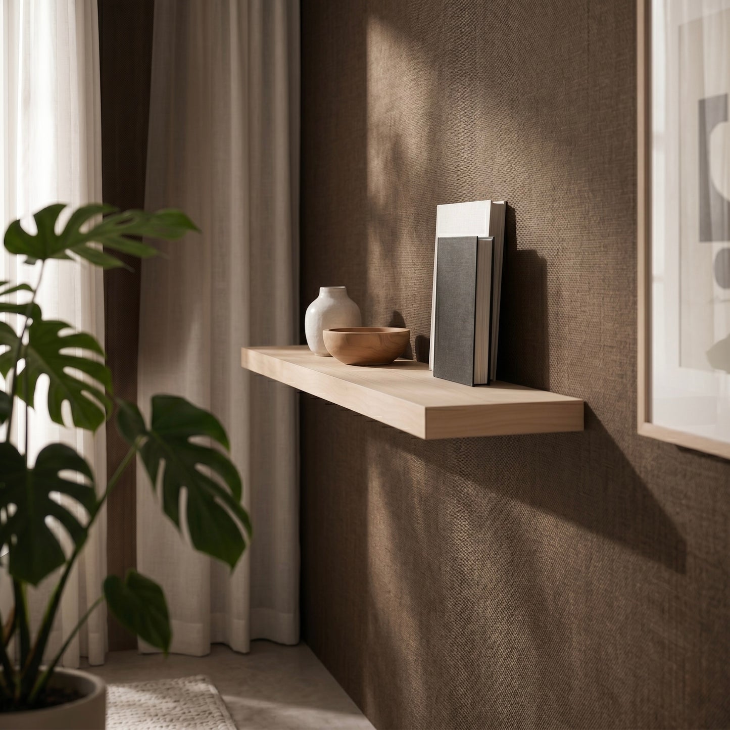 Schwebendes Wandregal – Ahorn Eco