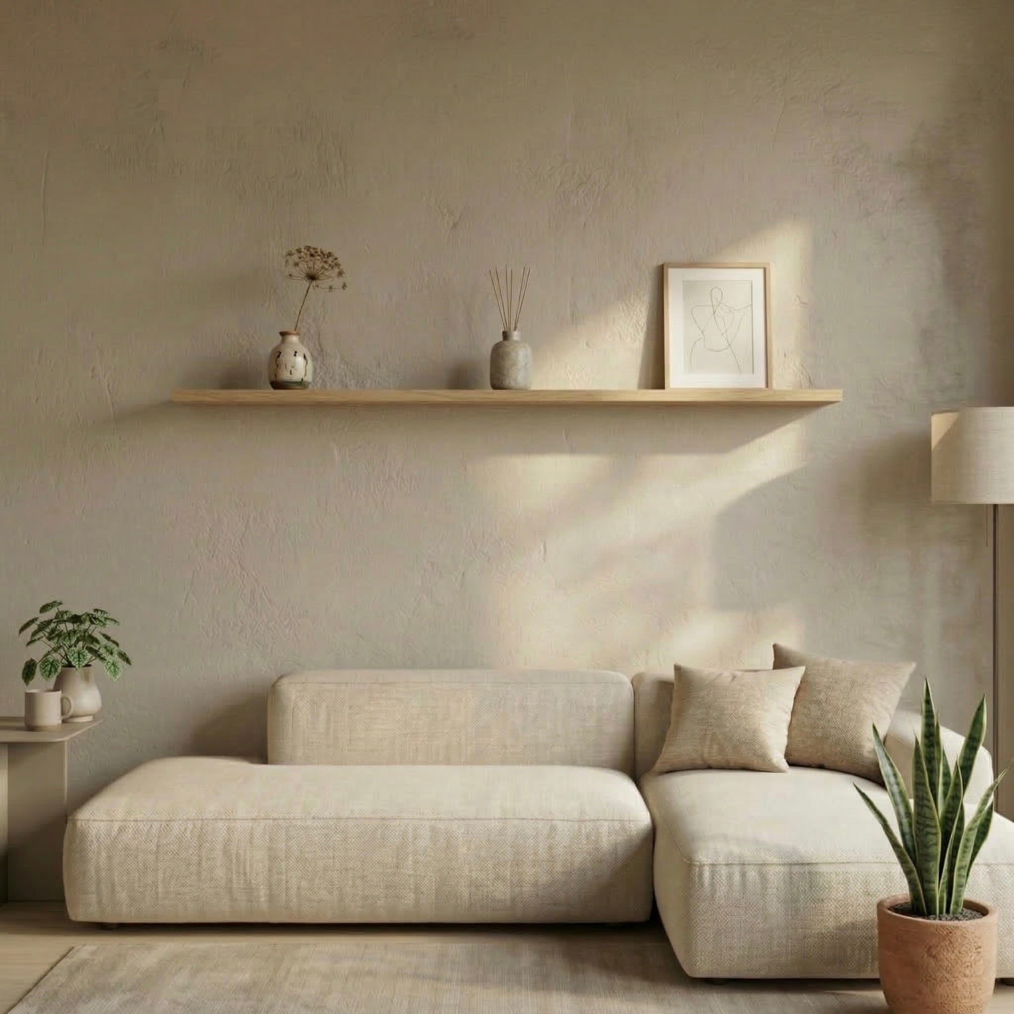 Schwebendes Wandregal – Eiche Eco