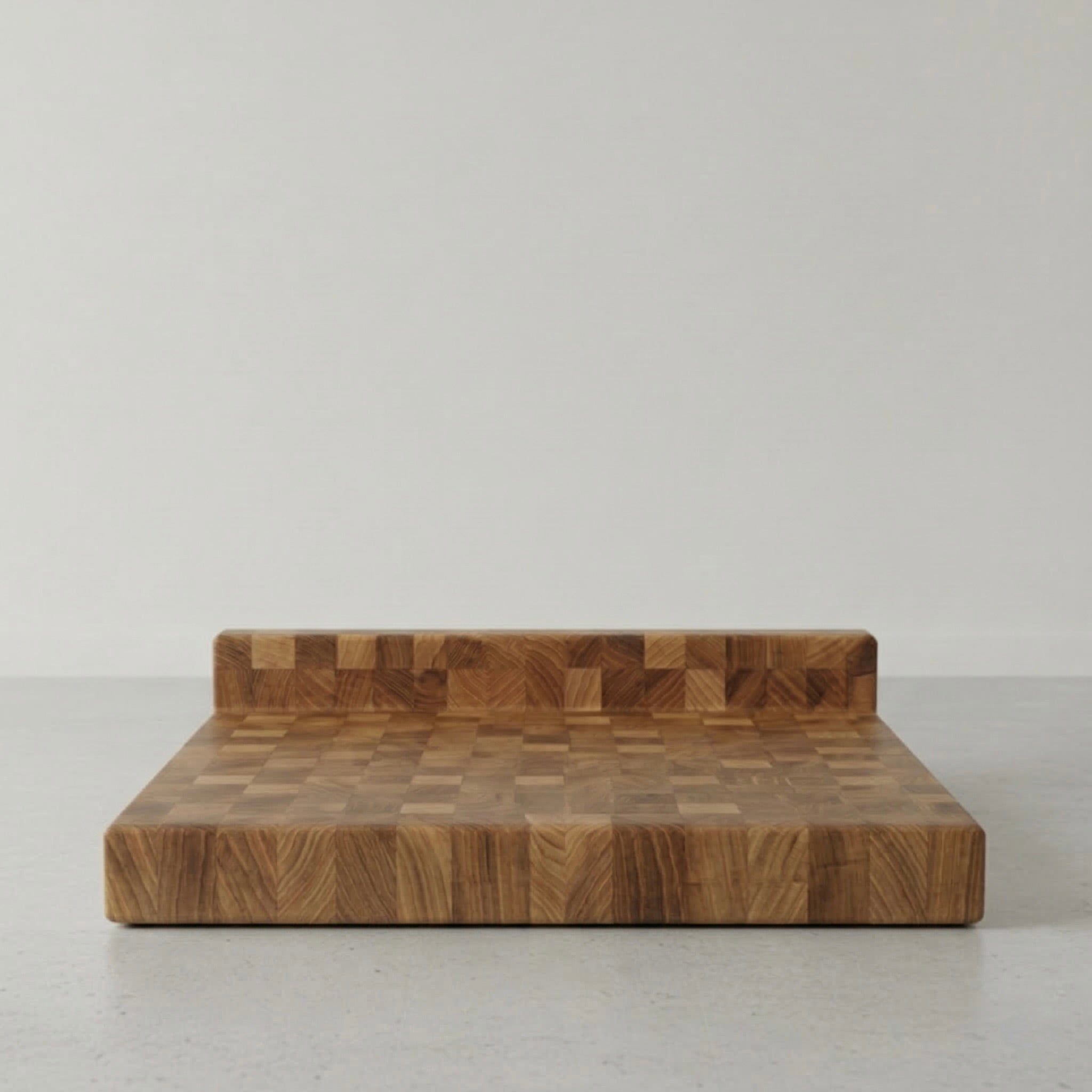 Stirnholz-Schneidebrett Eiche – mit Anschlagkante