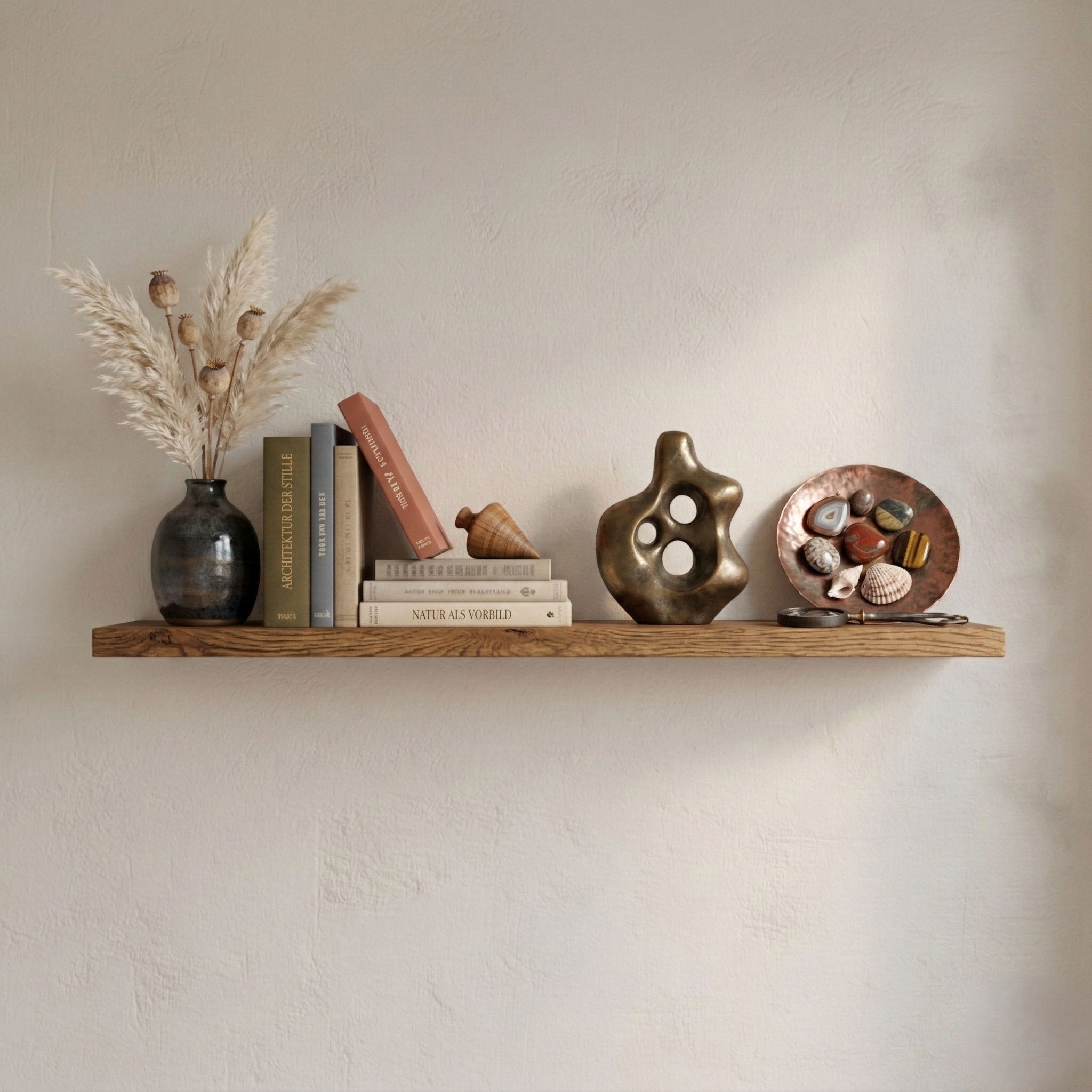 Schwebendes Wandregal – Nussbaum Eco