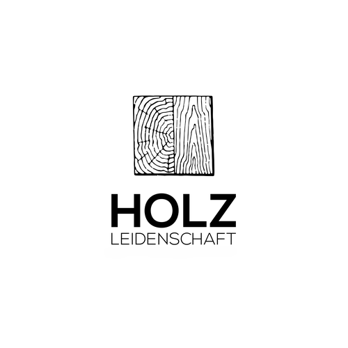 Logo von Holz Leidenschaft mit stilisierter Holzmaserung