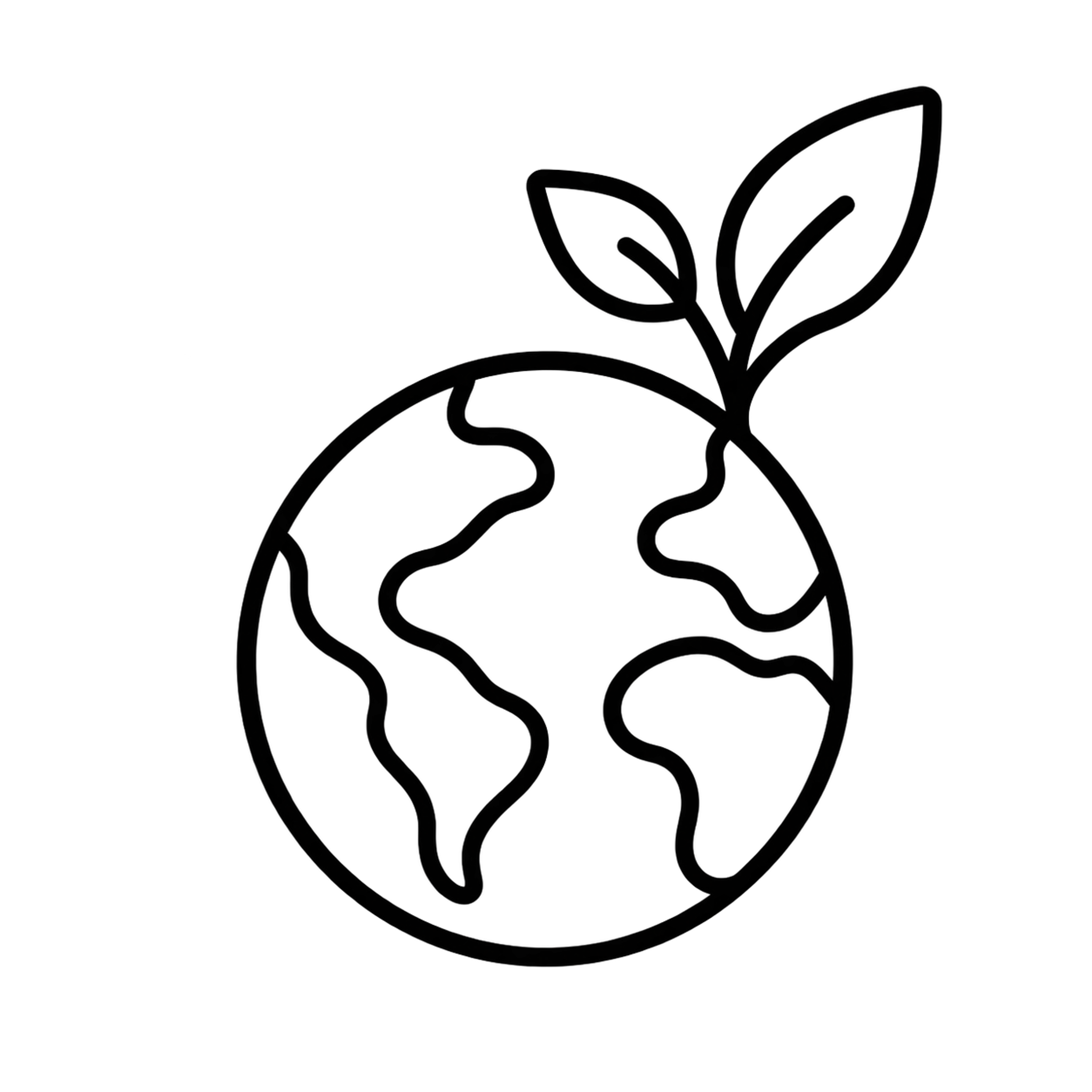 Erde mit Pflanze als Symbol für nachhaltige und ressourcenschonende Holzmöbel